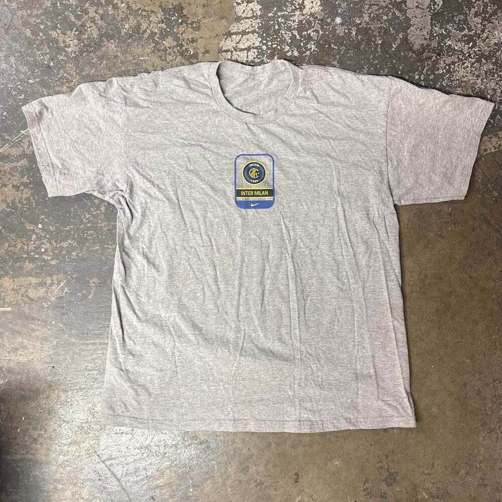 Nike Inter Milan T-Shirt XL Heather Grey Soccer Football Club